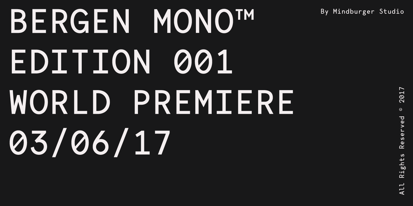 Bergen Mono Font preview